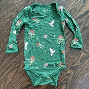 Kytebaby Bamboo Long Sleeve Bodysuit - mistletoe - Onesie 6-12mo
